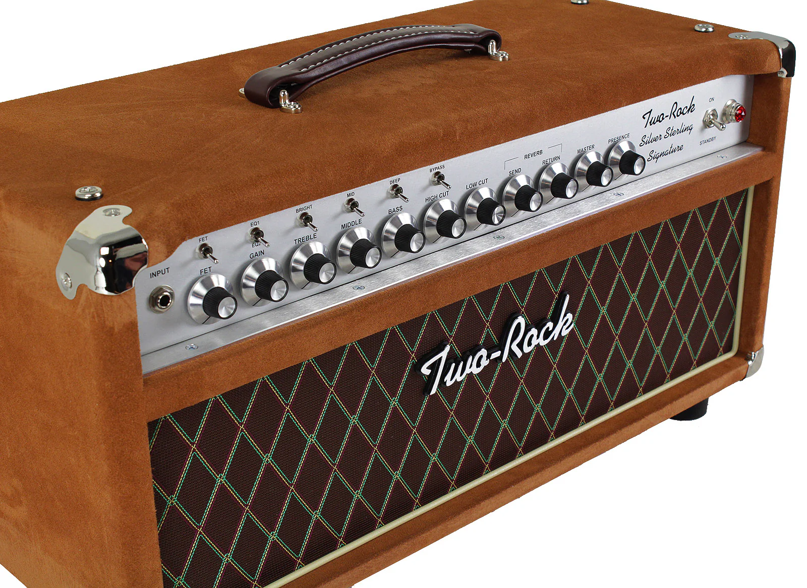 Two-Rock Silver Sterling Signature 100/50 Head, Tobacco Suede - Image 3