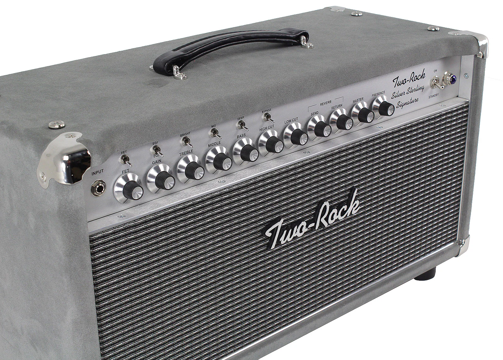 Two-Rock Silver Sterling Signature 150/75 Head/Cab, Silver Suede - B-Stock - Image 14