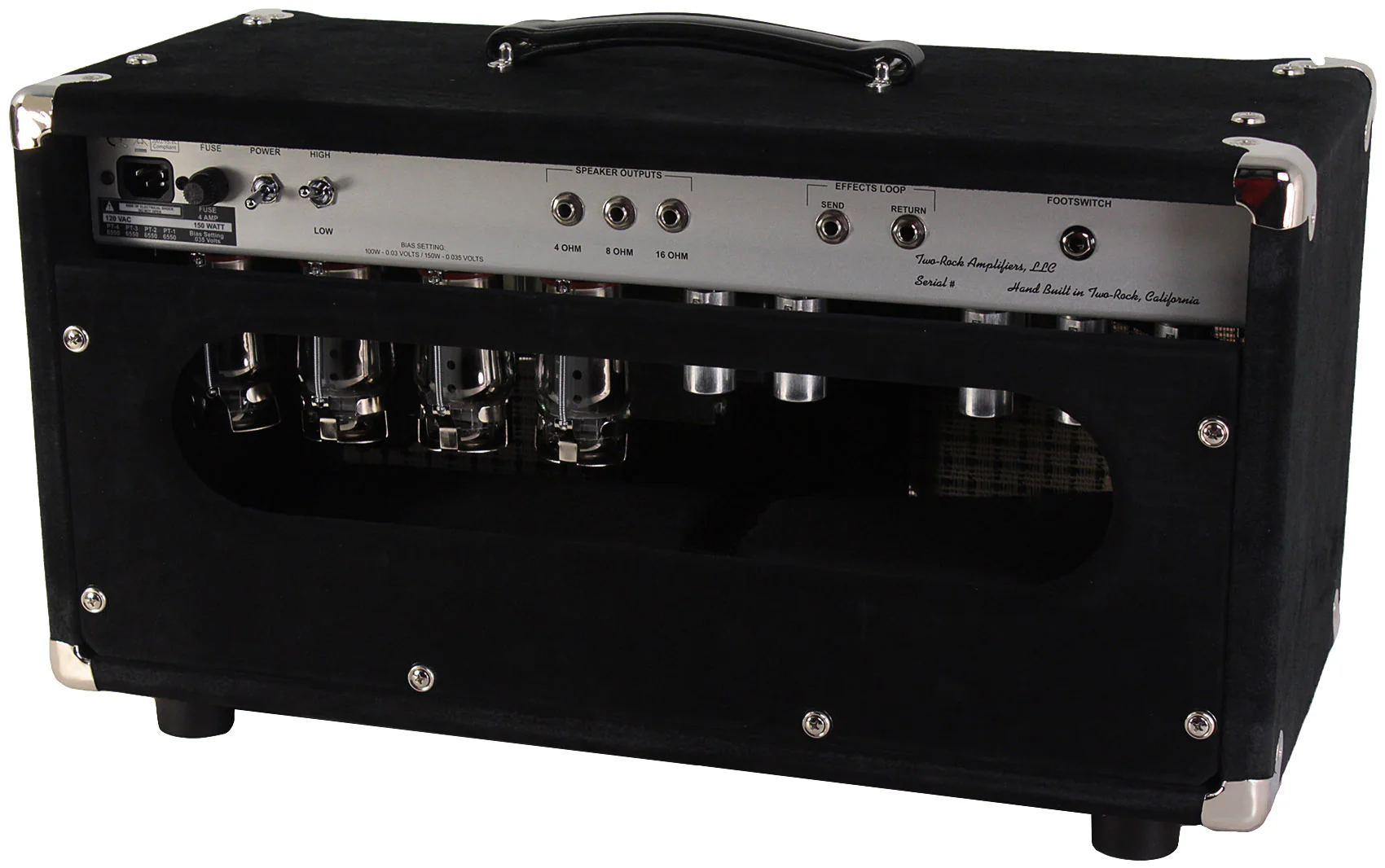 Two-Rock Silver Sterling Signature 150/75 Head, 2x12 SSS Cab, Black Suede - Image 4