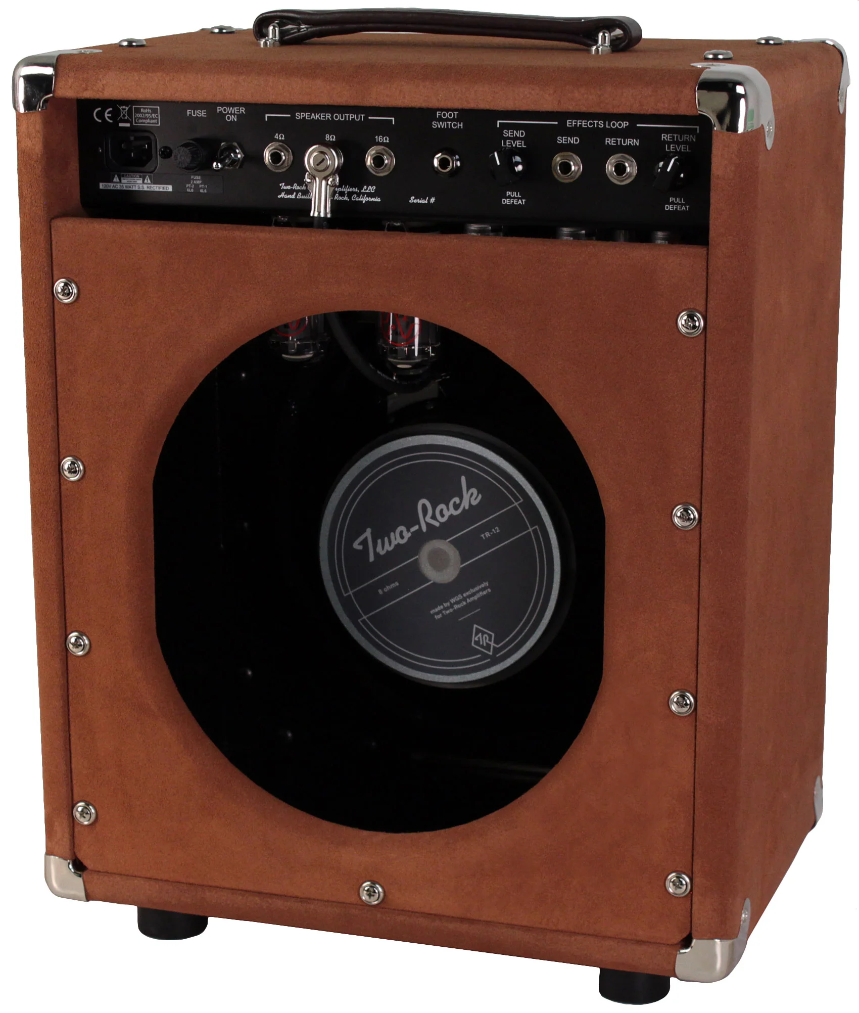 Two-Rock Studio Overdrive 1x12 Combo Amplifier, Tobacco Suede, Cane - Image 3