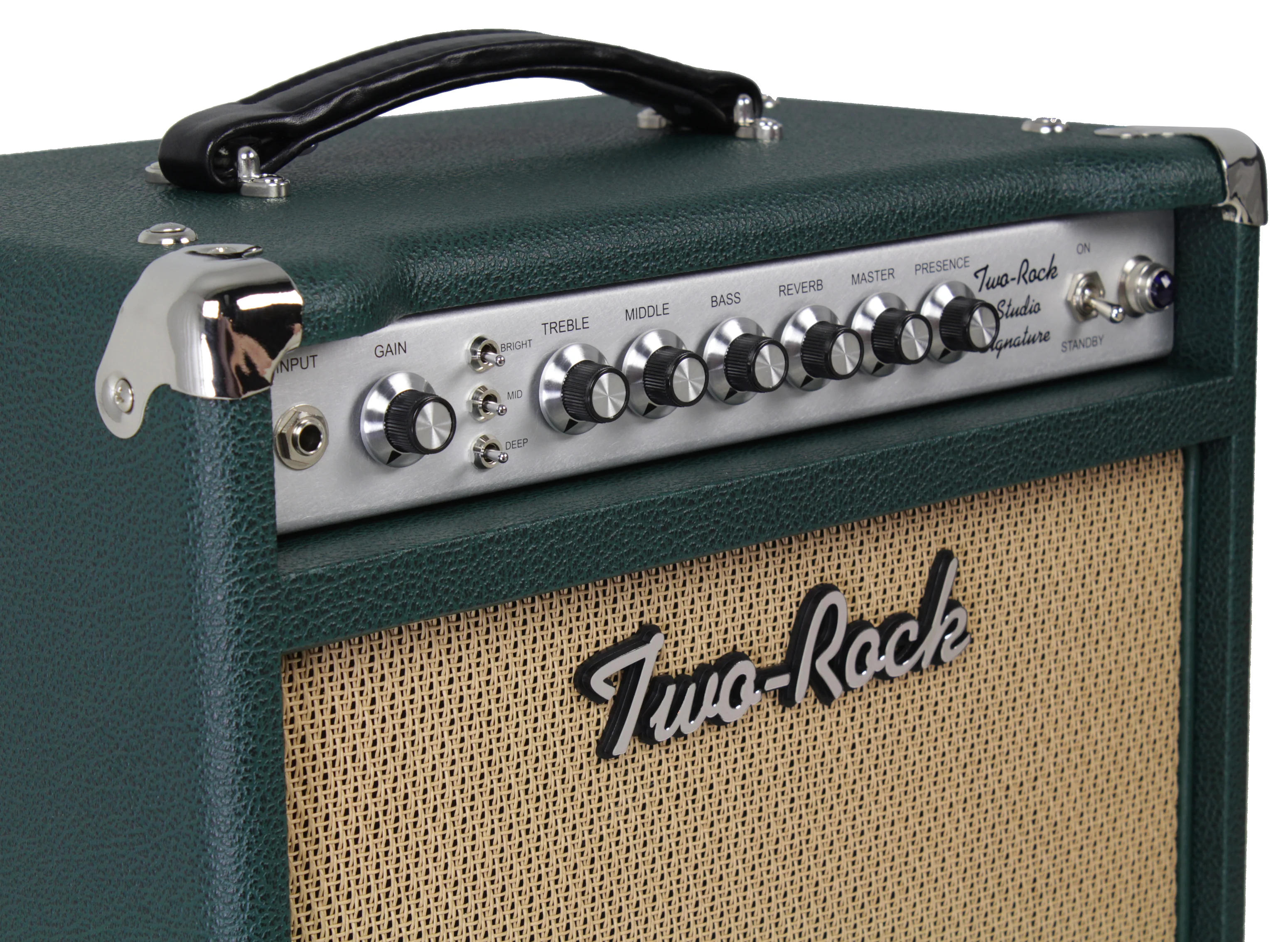 Two-Rock Studio Signature 1x12 Combo Amp, British Racing Green, Cane, Silverface - Image 3