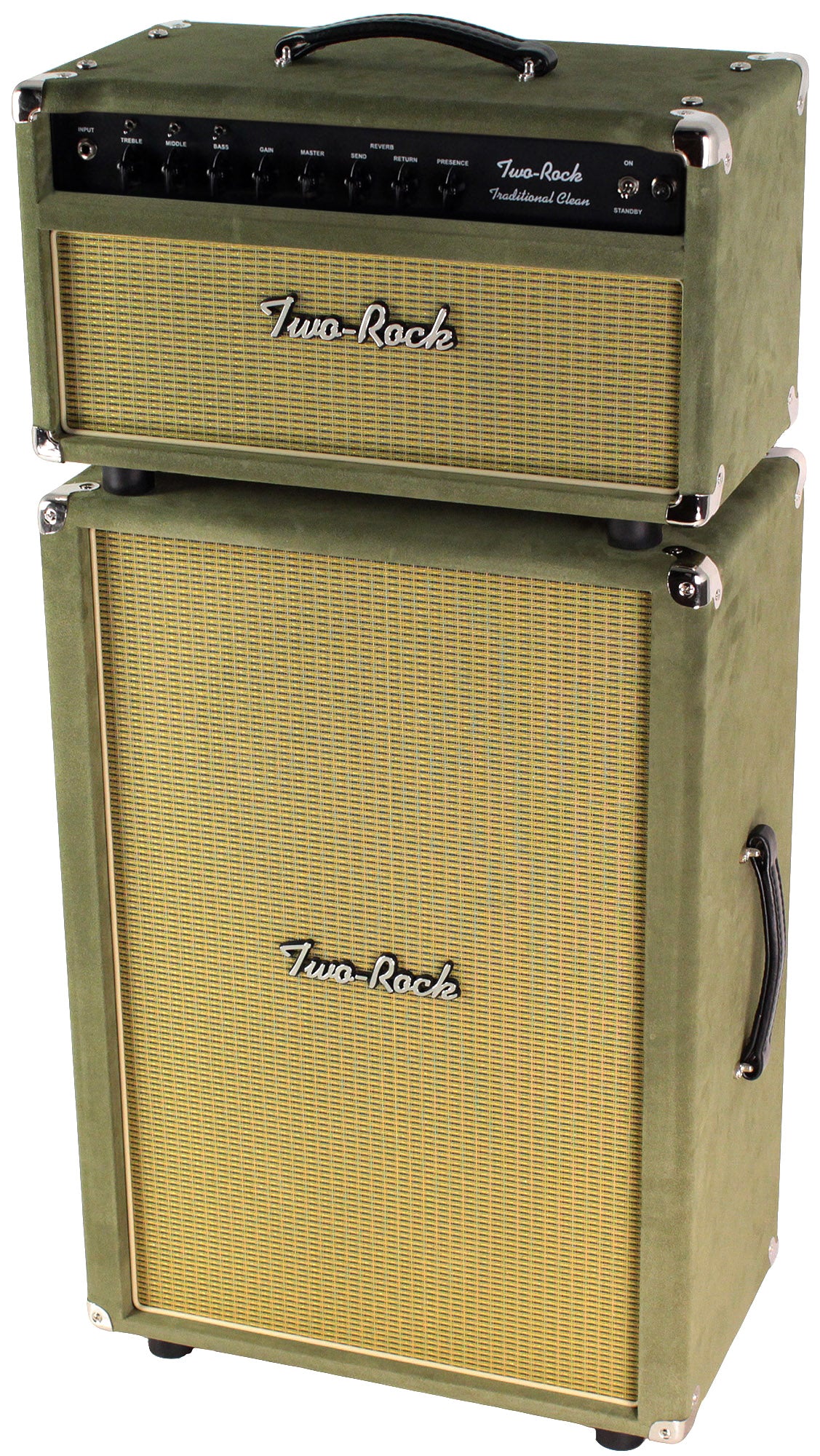 Two-Rock Traditional Clean 100/50 Head, 2x12 Cab, Moss Green Suede - Image 6