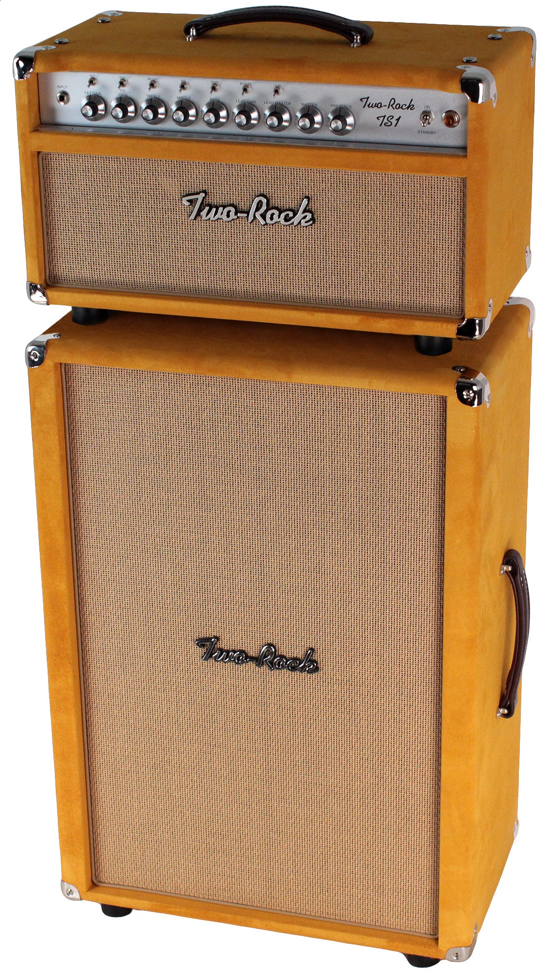 Two-Rock TS1 Tone Secret 100/50 Watt Head, 2x12 Cab, Gold Suede - Image 4