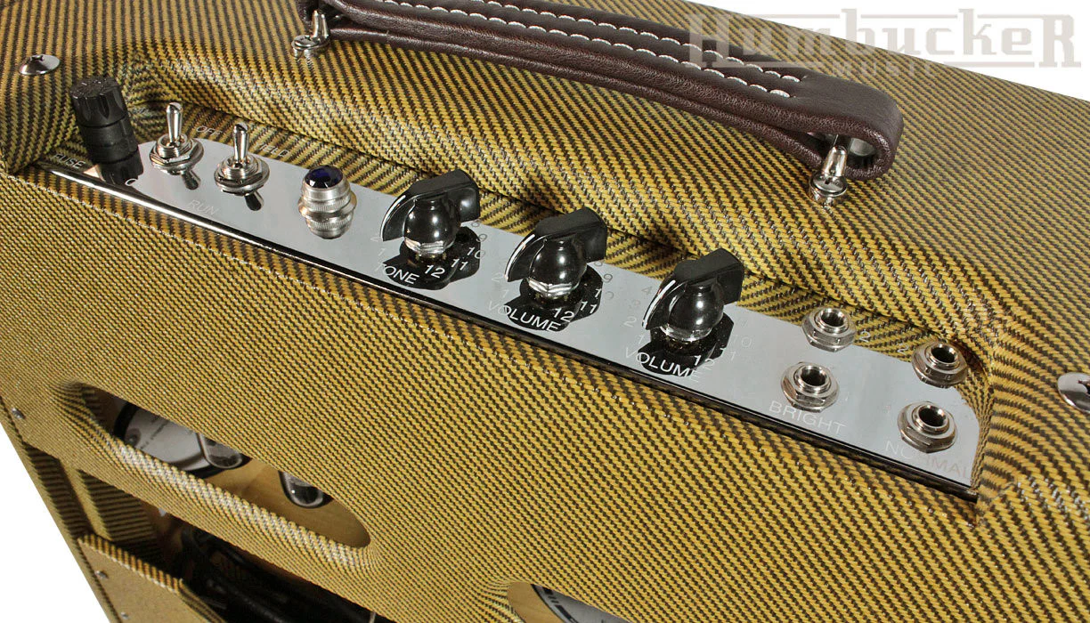 Victoria Amplifier 20112 1x12 Combo, Tweed, Half Power Switch - Image 4