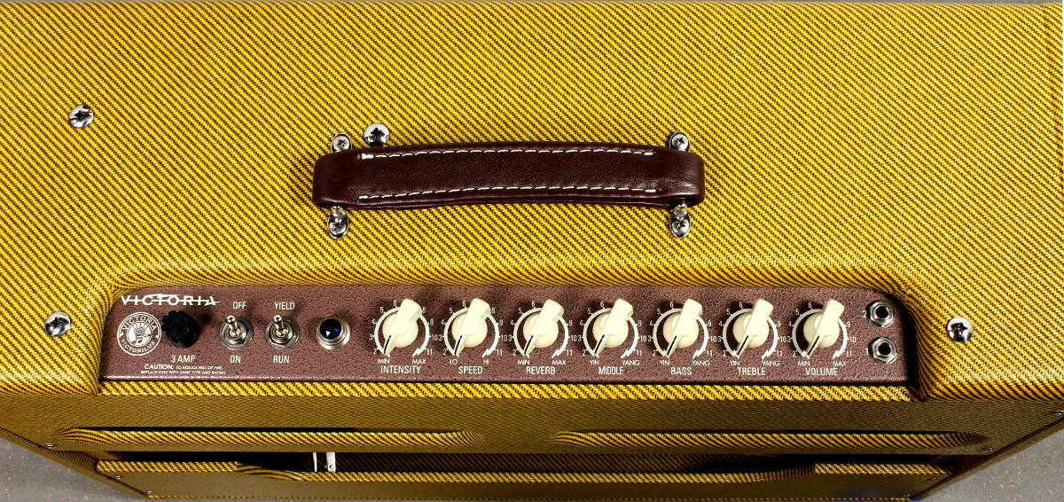 Victoria Amplifier Victorilux 2x12 Combo, Tweed, Half-Power Switch - Image 3