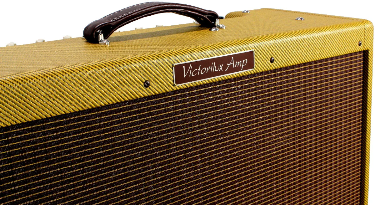 Victoria Amplifier Victorilux 2x12 Combo, Tweed, Half-Power Switch - Image 4