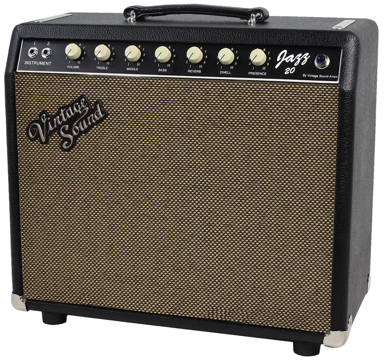 Vintage Sound Jazz 20 1x12 Combo Amp - Black - Tan