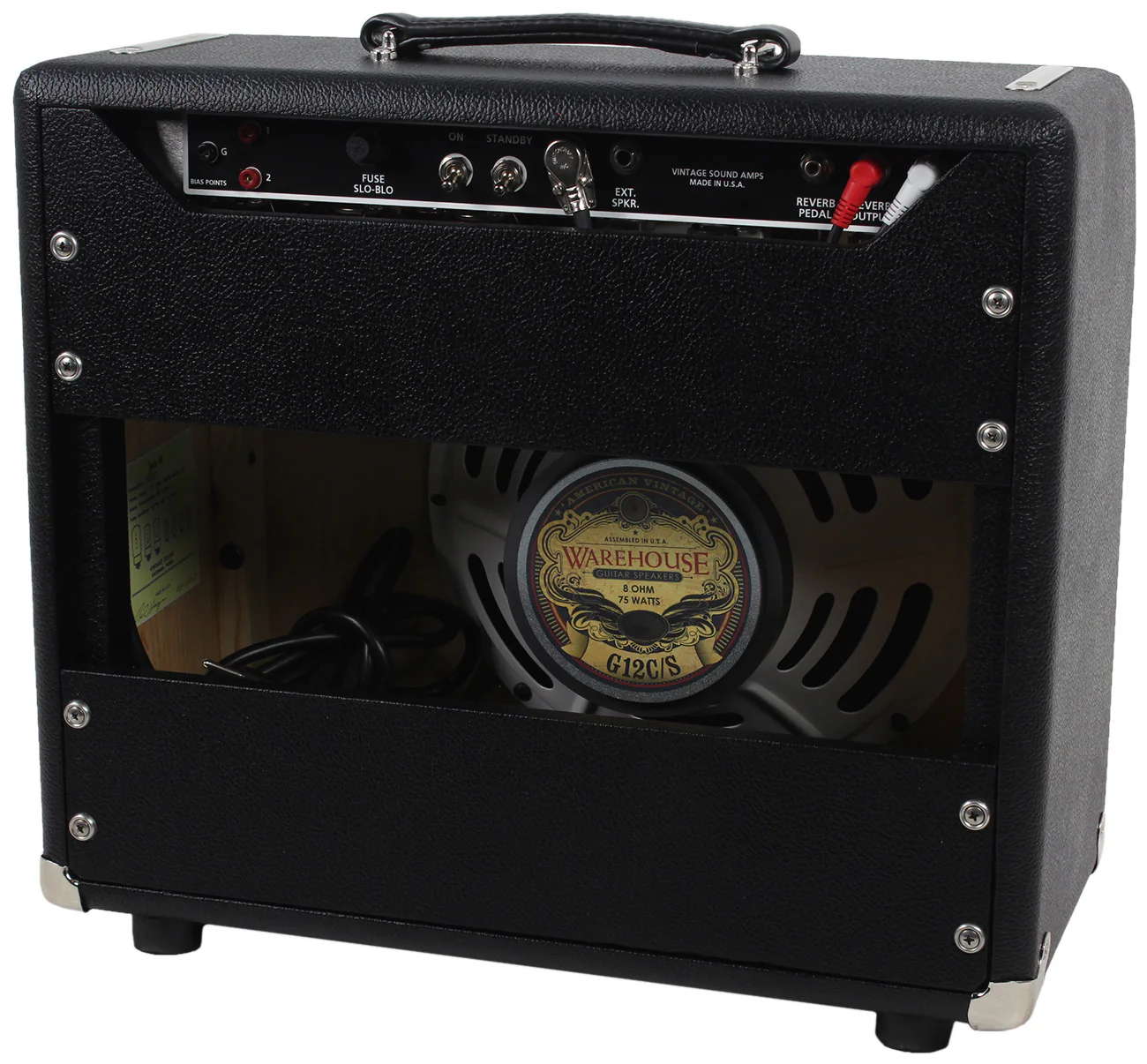 Vintage Sound Jazz 20 1x12 Combo Amp - Black - Tan - Image 3