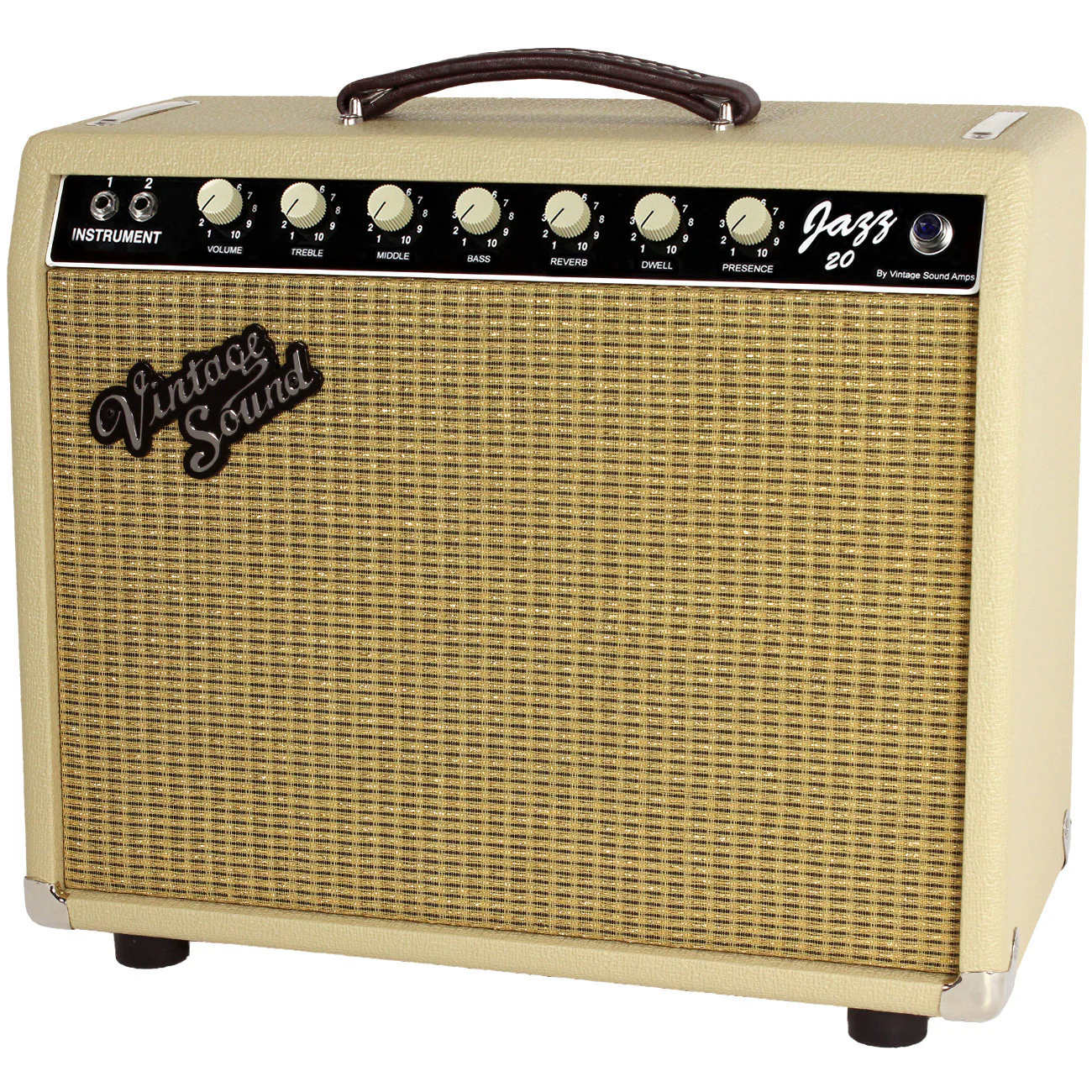 Vintage Sound Jazz 20 1x12 Combo Amp, Blonde, Gold