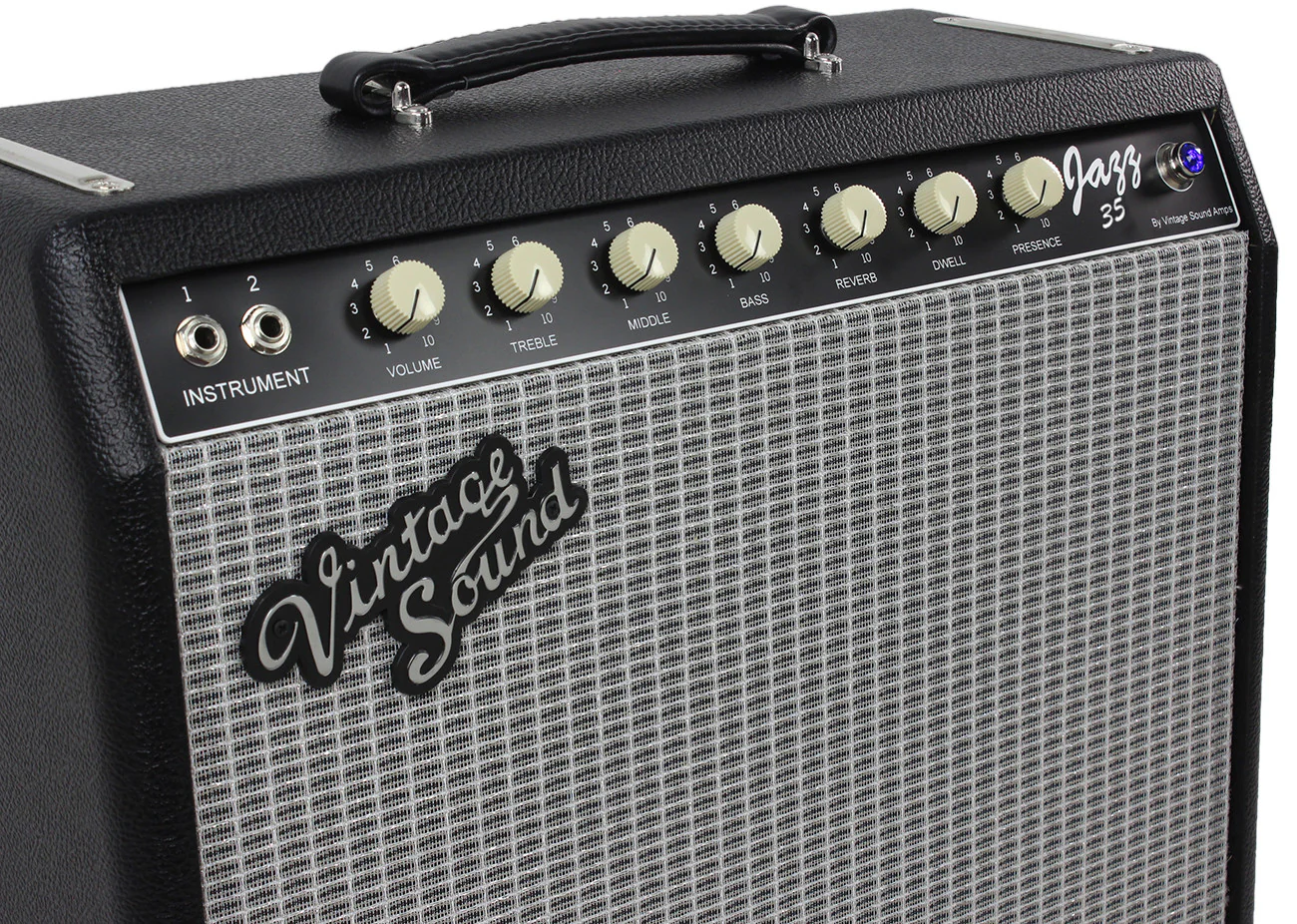 Vintage Sound Jazz 35 1x12 Combo - Black - Silver - Image 3