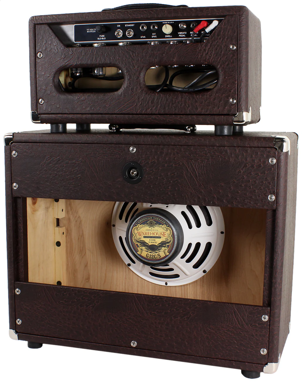 Vintage Sound Vintage 20 Head & 1x12 Cab in Brown Ostrich - Image 2